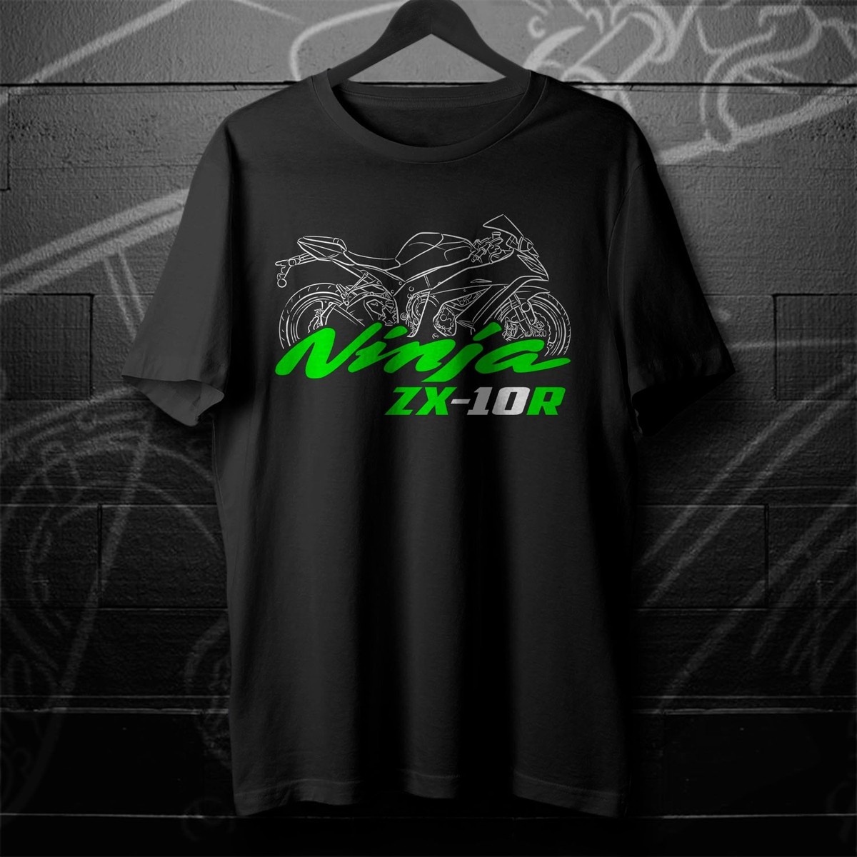 『TEN WOOL SHIRT XL』 Kawasaki Ninja ZX-10R 2004-2025 - Motorcycle T-Shirt for