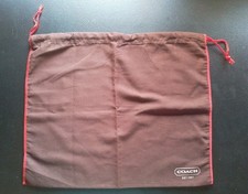 Coach Medium Dust Bag 16 x 13.5 Classic Cotton Drawstring Brown Red EST 1941
