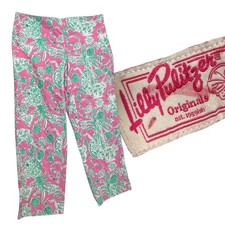 Lilly Pulitzer Originals VTG Scorpion Bowl Print Capri Pant Cropped Pants Sz 12