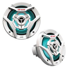 2x JVC CS-DR620MWL 6.5" 260W Marine 2-Way White Speakers with MultiColor LED