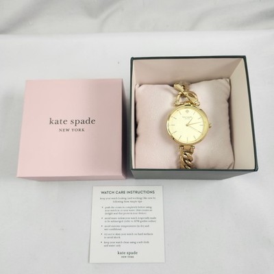 NEW Kate Spade Holland Gold Bow Togggle Chain Watch KSW1858 NIB | eBay