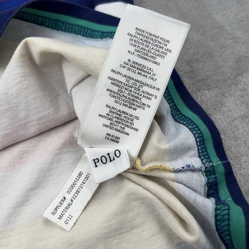 POLO RALPH LAUREN T-Shirt Boy’s Small (8) Bold Striped Cotton Colorful Pony Logo - Picture 17 of 21