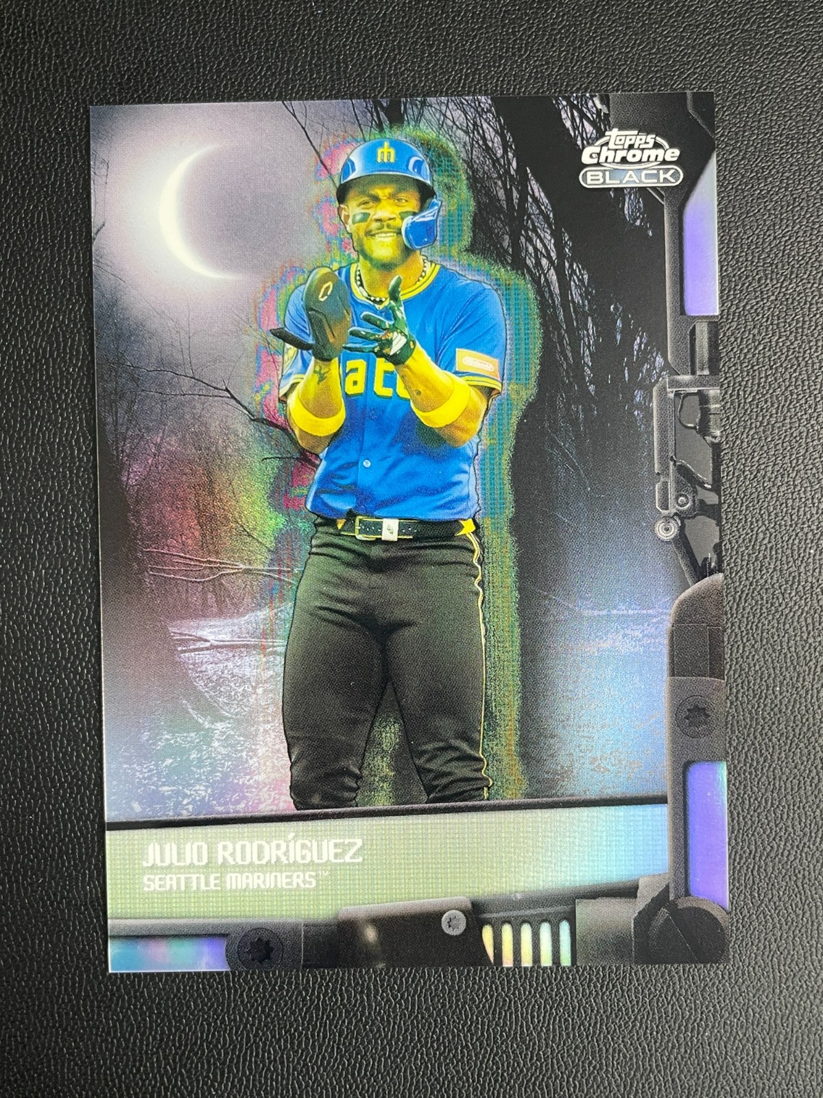 2026 Topps Chrome Black Nocturnal #NOC-30 Julio Rodriguez Mariners
