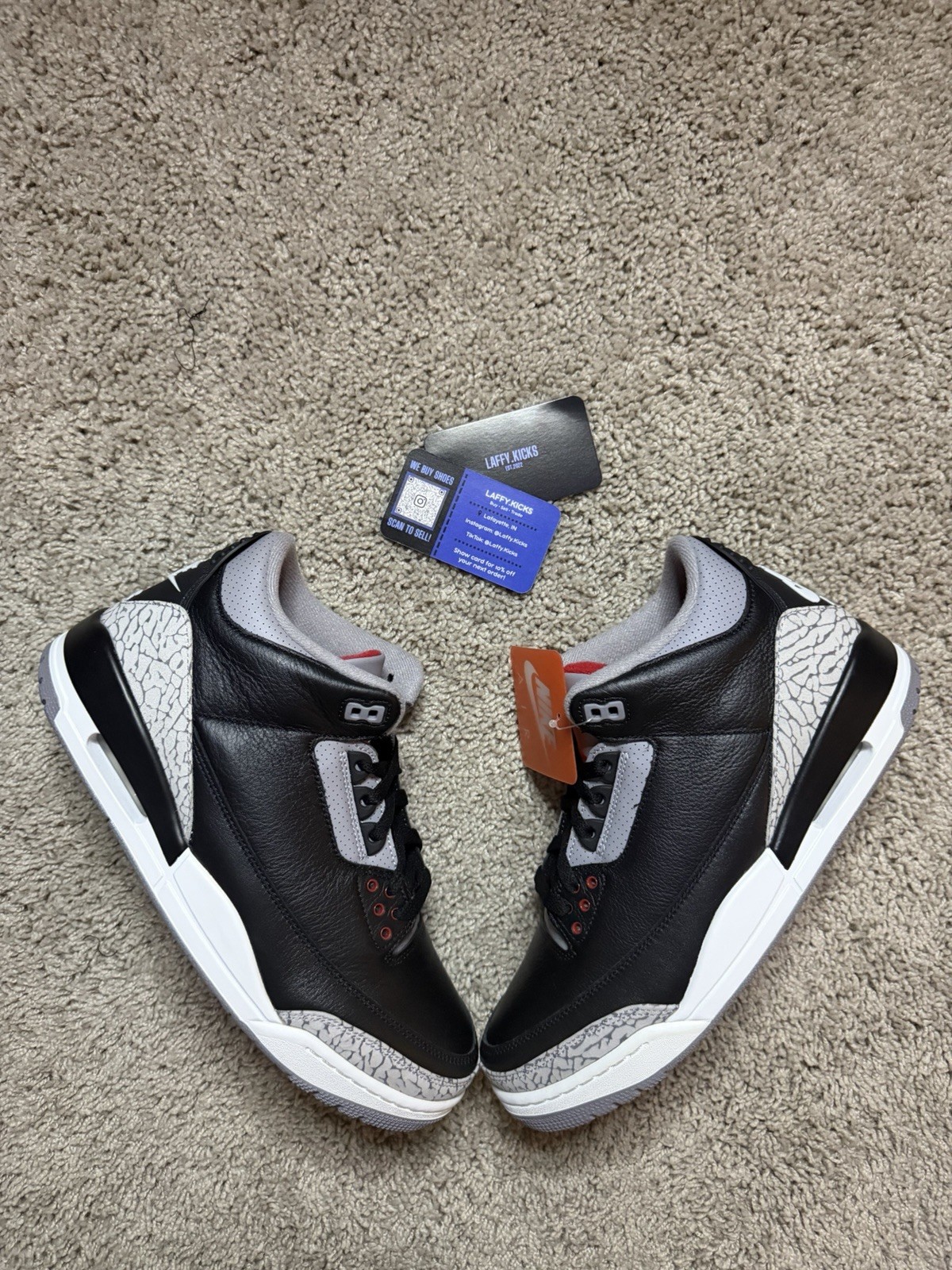 Size 11M - Air Jordan 3 Retro OG 2024 Black Cement Brand New! 24HR shipping!
