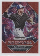 2020 Panini Prizm Draft Picks Fireworks Red Mojo Prizm Gus Steiger #PDP185 0o2b