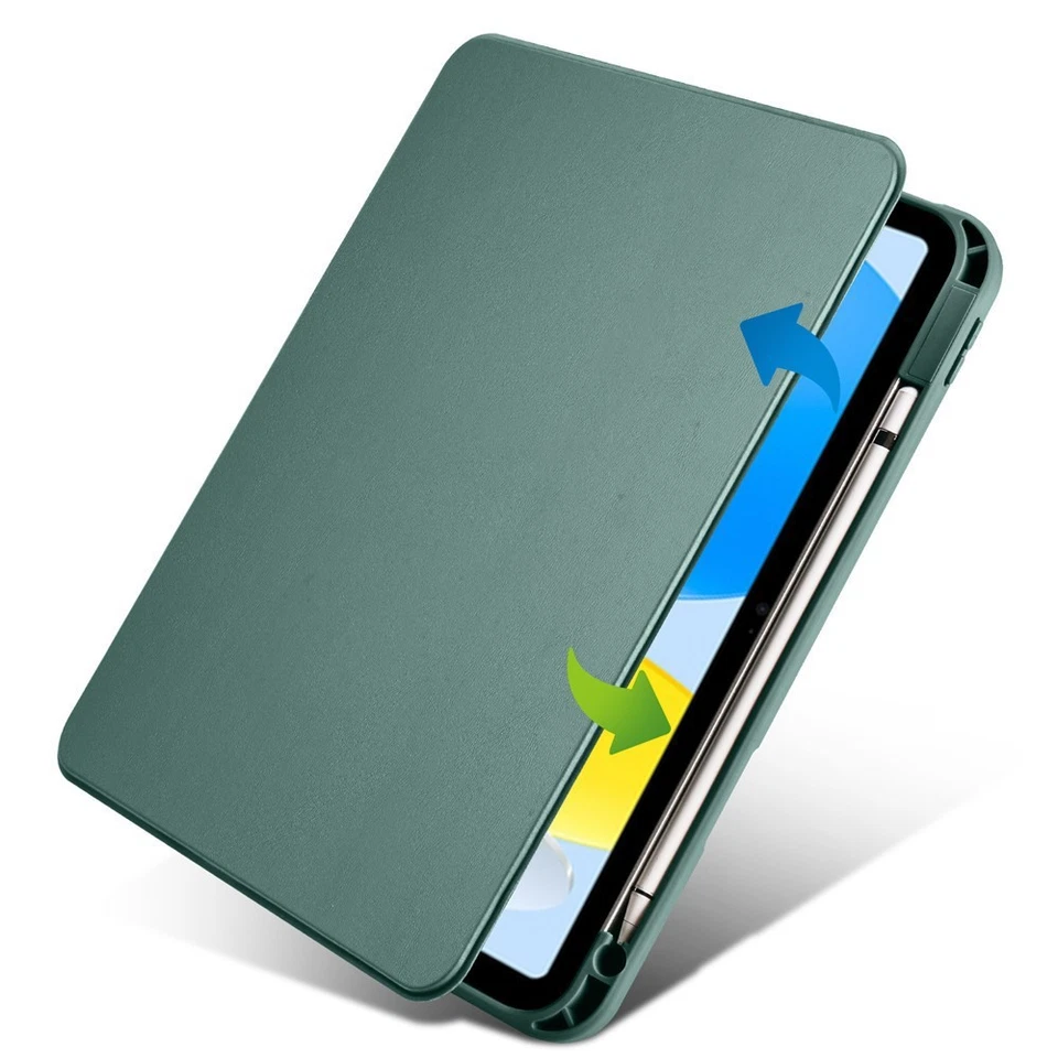 For iPad 5/6/7/8/9/10/11th Gen A16 Mini Air Pro leather silicon flip back case - Image 3 of 4
