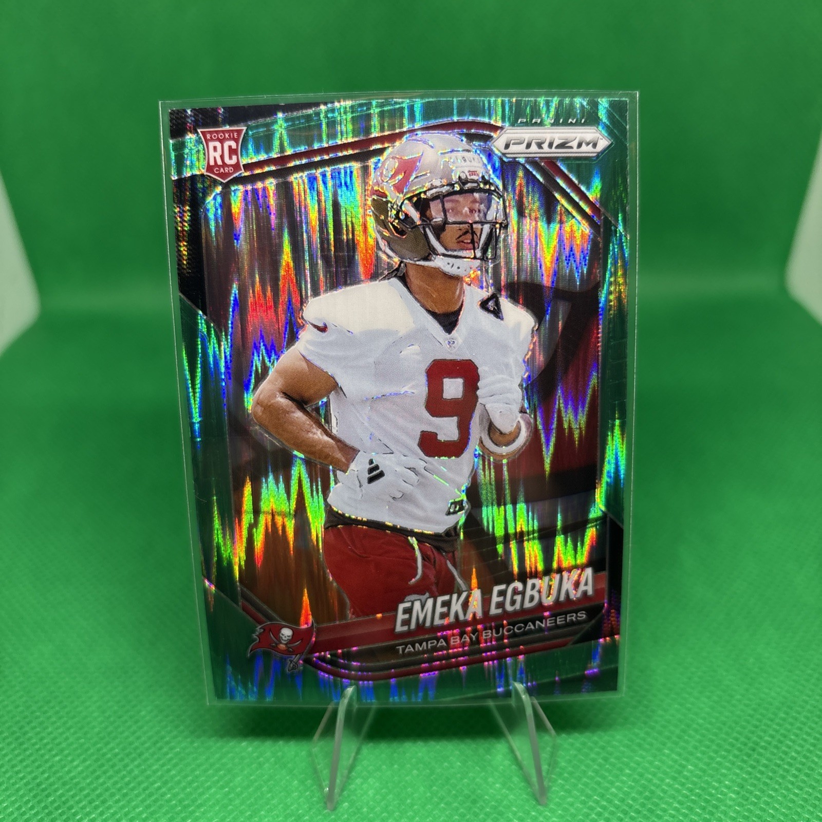 2025 Panini Prizm - Emeka Egbuka #351 Green Flash Prizm (RC)