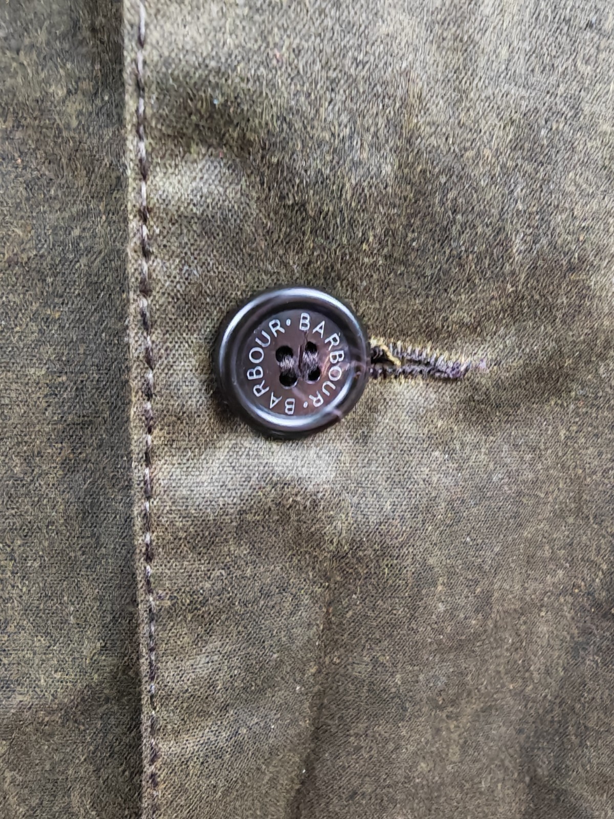 Barbour Lutz Olive Waxed Cotton Jacket Men's Size L Large Classic Tartan image 9