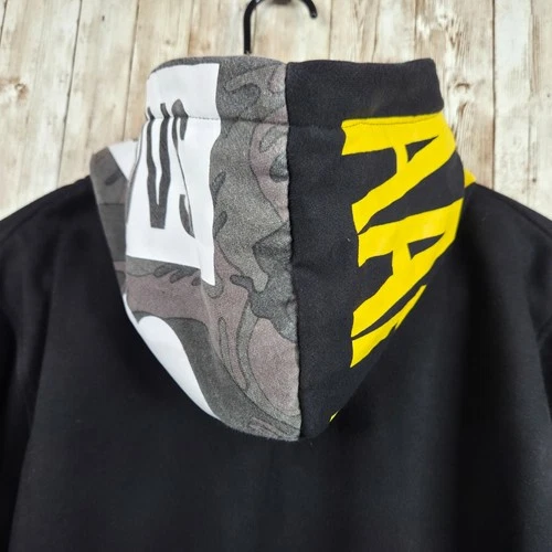 Aape by Bathing Ape Button Snap Hooded Hooded Varsity Jacket Black Youth Size XL image 11