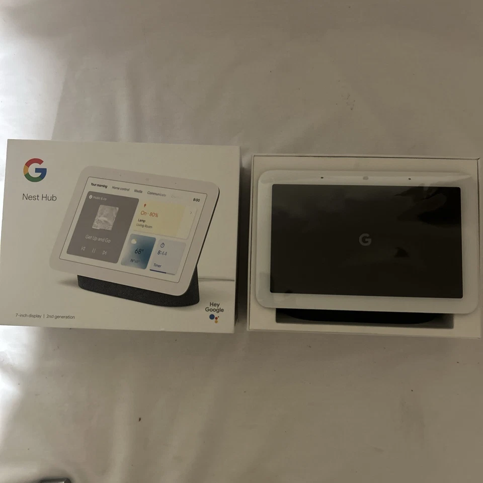 Nest Hub 7 智能触摸屏显示屏 谷歌助手 GA013312 第一代 开箱 — 第 4/4 张图片