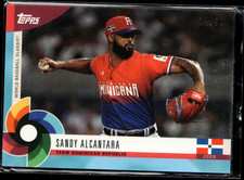 Sandy Alcantara - 2023 World Baseball Classic Global Stars #21 Aqua Blue – /99 1