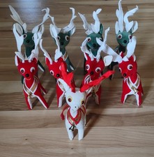 Vintage Reindeer Japan Lot 9 Reindeer Lot W B...