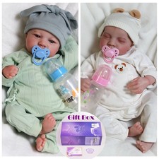18" Lifelike Twins Reborn Baby Dolls Newborn Girl Boy Realistic Babies Handmade