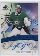 2020-21 Upper Deck SP Game Used Authentic Rookies Blue Jake Oettinger Auto 0g8o