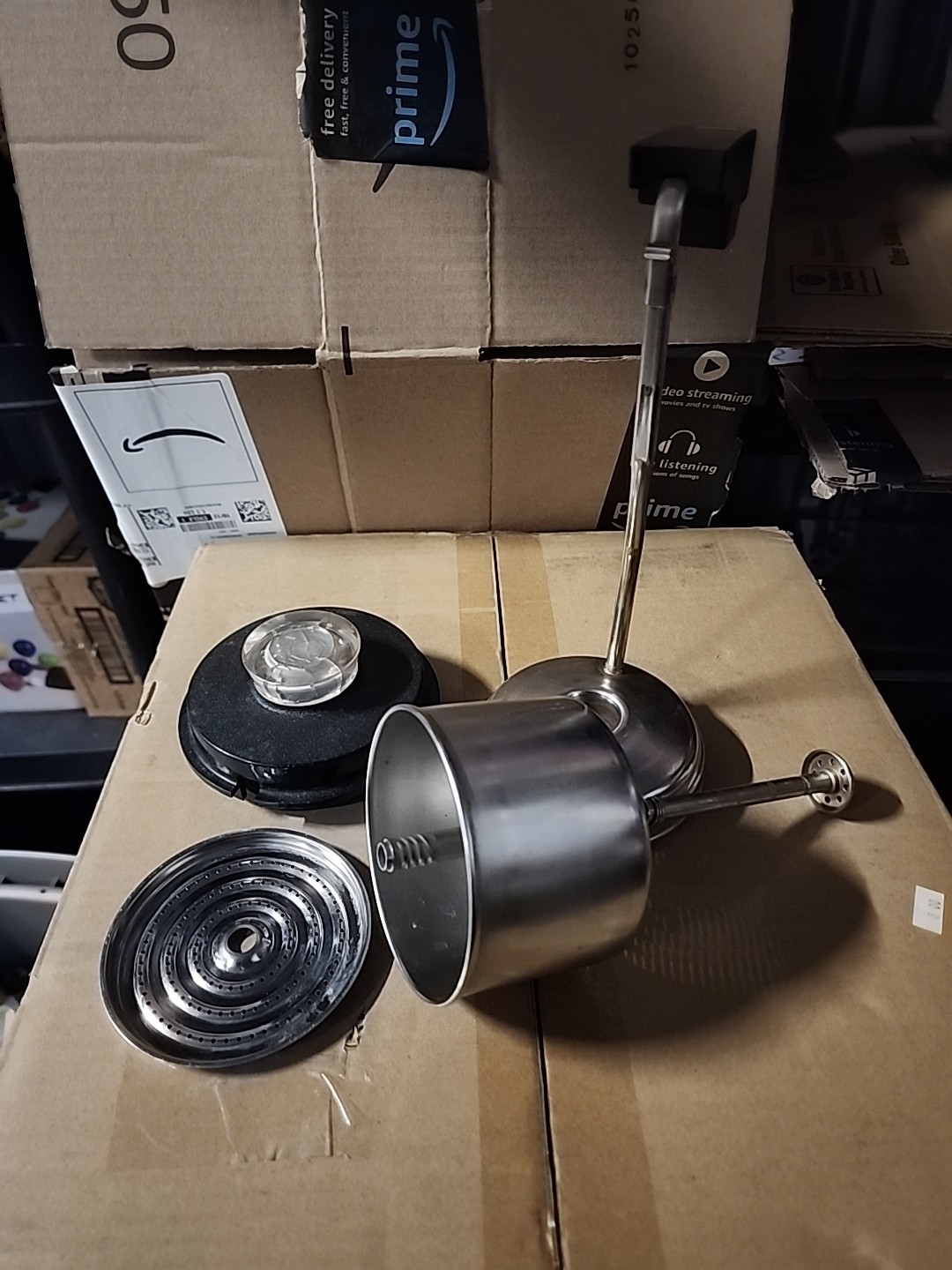 Corning Ware E-1210 10 Cup Coffee Pot Percolator Top And Basket PARTS ONLY Nice
