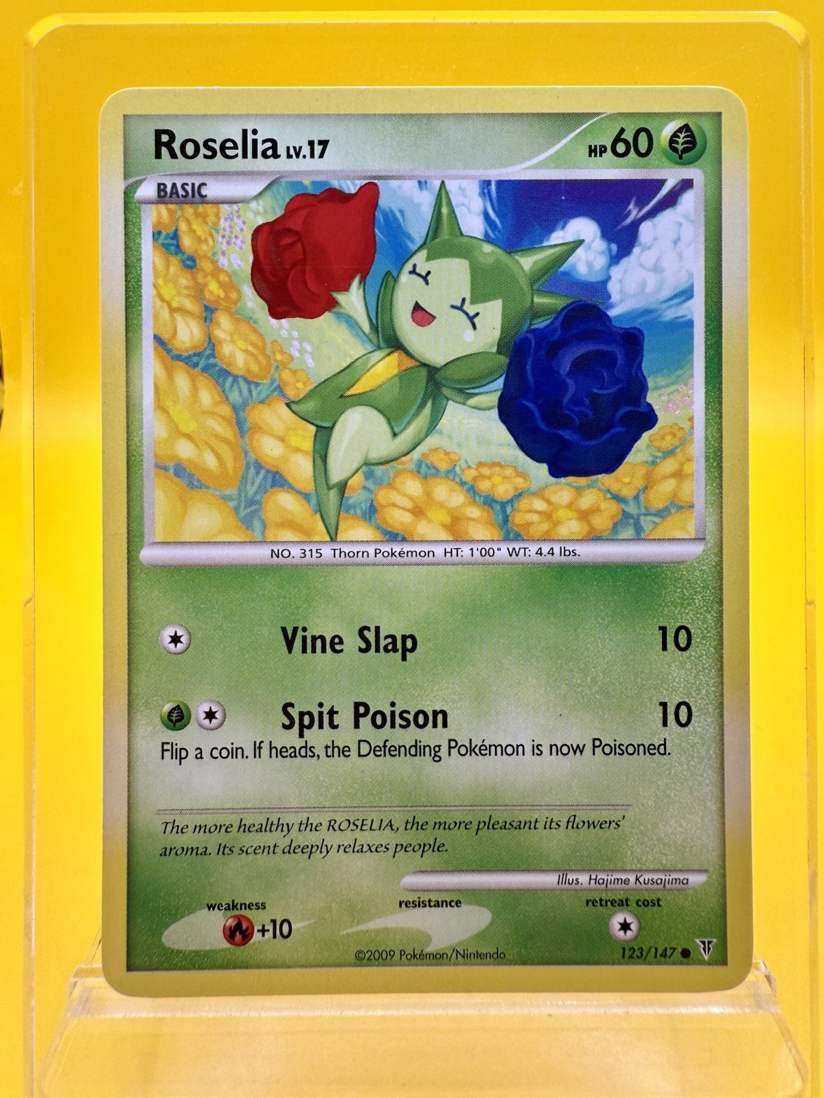 Roselia 123/147 Regular Common Supreme Victors Pokemon Card 2009 LP