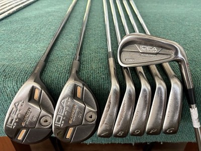 ADAMS IDEA PRO BLACK CB1 Forged Iron Set w/2 IDEA BLACK HYBRIDS- RH, 6-GW - NICE