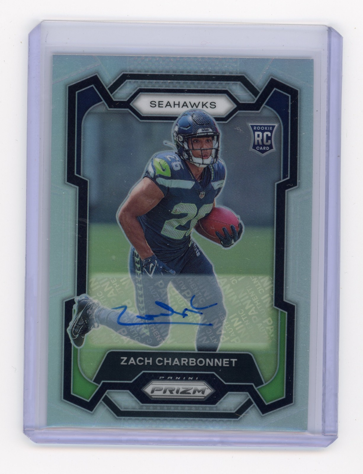 2023 Panini Prizm Zach Charbonnet Rookie Autograph Silver RC #392