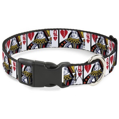 Plastic Clip Collar Queen of Broken Hearts NARROW-Large 9.5-14.5'' (US IMPORT)
