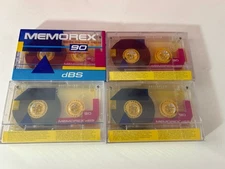 4 Memorex dBS 90 Blank Audio Cassette Tape Lot New Sealed