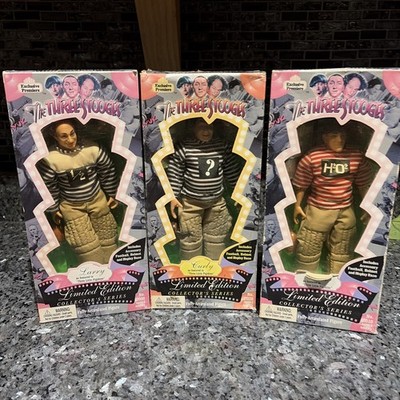 The Three Stooges 1996 Exclusive Premiere Three Little Pigskins'' Action Figures 