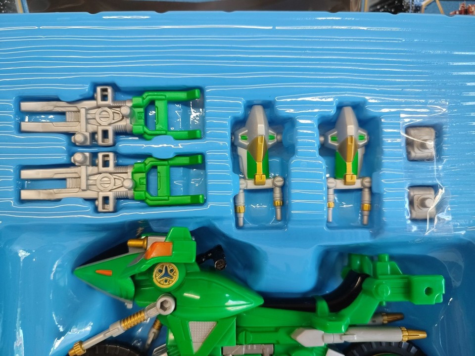 Power Rangers Lightspeed Rescue Green Trans-Armor Cycle NIB 2001 Bandai ...