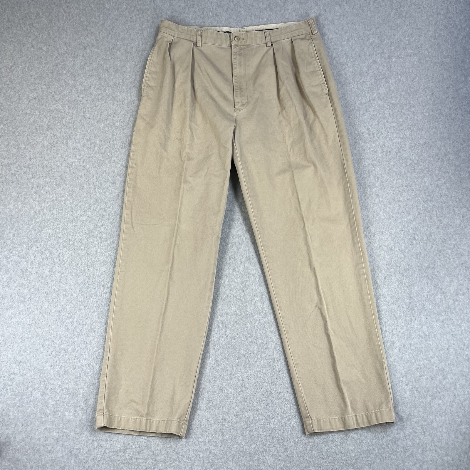 Vintage Polo Ralph Lauren Pleated Chino Pants Mens 36x32 (Fits 34x31) Singapore