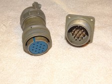 Vintage Amphenol-Bendix 14- Pin MALE/Female Connector 20-27SF  11