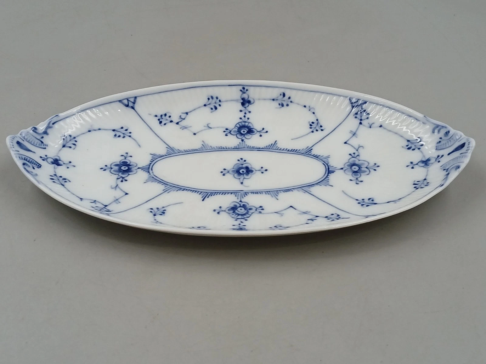 Vintage Royal Copenhagen Blue Fluted Pickle/Relish Dish, #263