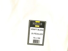 1 paquet de 25 feuilles papier kraft blanc  : 70 cm x 100 cm MAILDOR