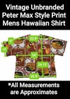 VTG 1960 Peter Max AOP Hawaiian Shirt King Kamehameha Kona Coffee Island Wedding — photo 7