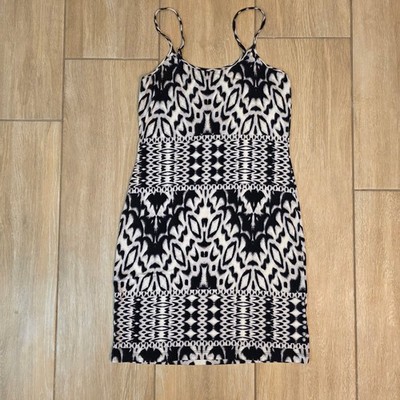 Threads 4 Thought Ikat Bodycon Mini Dress Black White S Modal