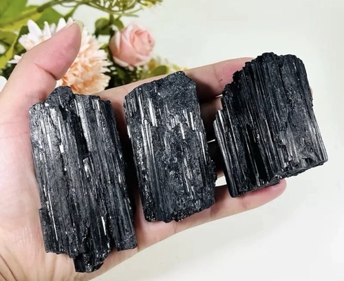 Raw Black Tourmaline Crystal Natural Rough Premium Gemstone Mineral Specimen