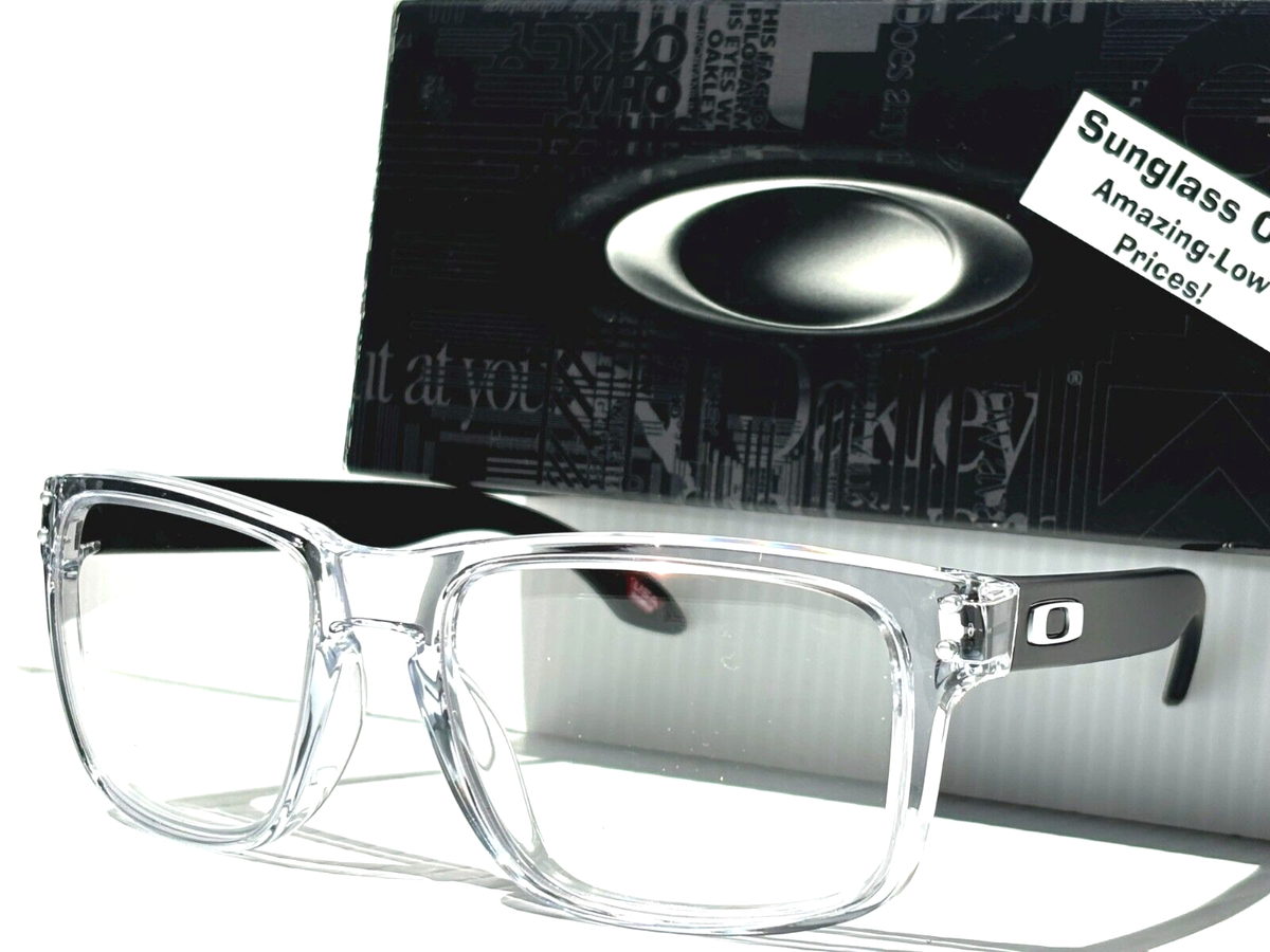 NEW Oakley HOLBROOK Clear & Black Frame GALAXY Clear Lens Sunglass