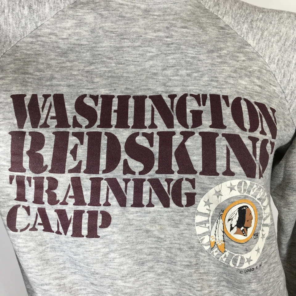 Vintage Washington Redskins Logo 7 Sweatshirt Size XL Heather Gray 90s NFL Mens - Image 3 of 4
