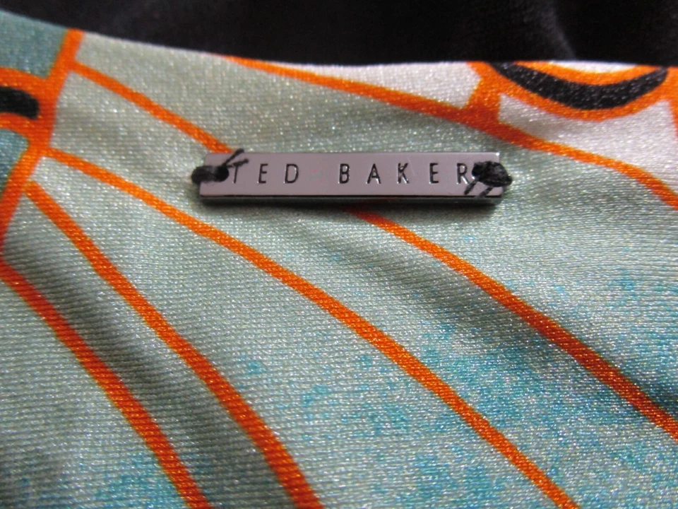 Traje de baño Ted Baker London azul negro 1 correa para el hombro espalda abierta para mujer 4 nuevo con etiquetas Foto 4 de 4