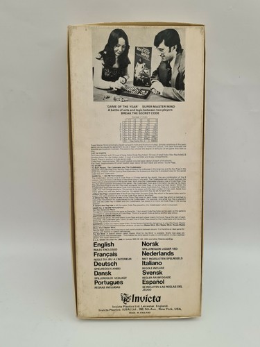 VINTAGE INVICTA SUPER MASTER MIND GAME - Picture 3 of 4