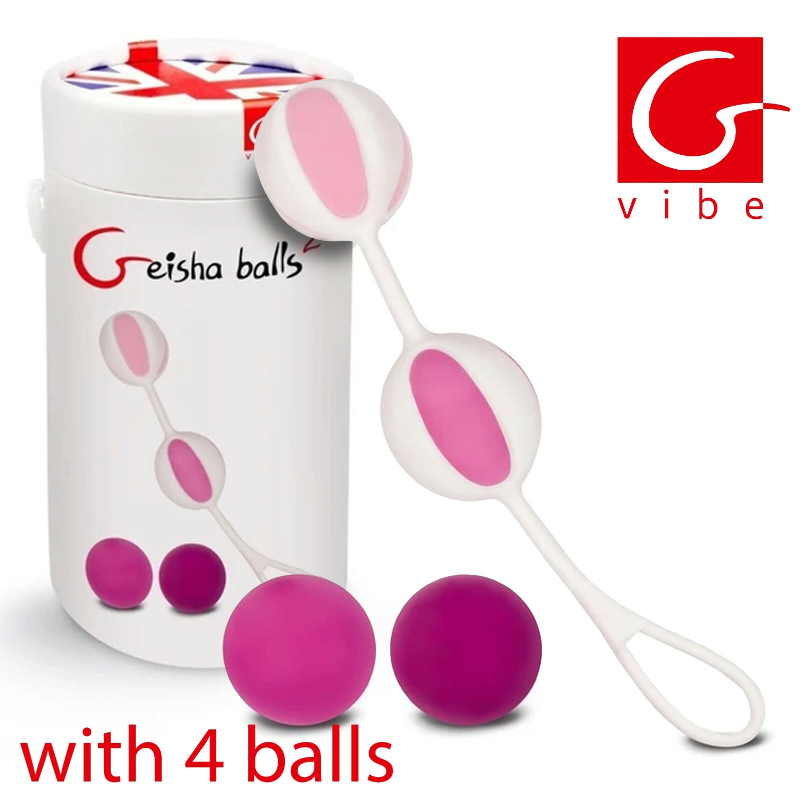 Geisha Balls² 4 Palline per Allenamento di Kegel peso 50g-100g Pavimento Pelvico