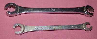 2 Pc Mac Tools 9/16'' x 1/2'' SAE Flare nut Wrench OHB1618 & OHB1214 3/8'' x 7/16''