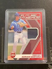 Adrian Santana 2023 Elite Extra Future Threads Jersey Red #19/49 - Rays