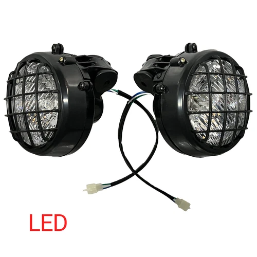 2x LED Headlights for Yamaha Banshee 1987-2006 lens bulbs Grills Warrior 350