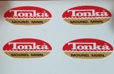 MIGHTY TONKA TRUCK OVAL LOGO DECAL SET'S 1962-1969 vinyl peel and stick