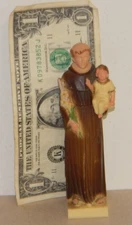 Religious plastic shrine figure icon Saint Anthony Jesus patron of lost items ~B