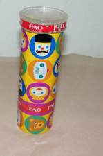 FAO Schwartz Tin Metal Litho Kaleidoscope Toy Plastic Beads 6 1/2" Faces V.G.C.