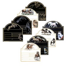 Abstammungstafel mit Motiven, Stalltafel, Boxenschild designed by Bötzel