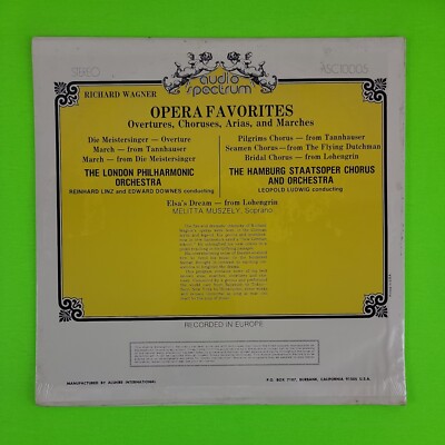 RICHARD WAGNER OPERA FAVORITES Reinhard Linz Edward Downes Leopold