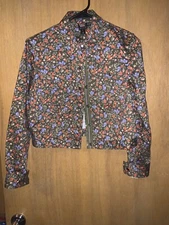 Worth Women's Size S/P Brown Flora Jacket