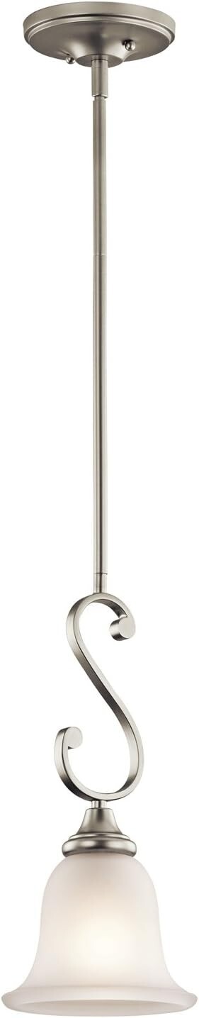 Kichler 43162NI  -  Monroe 1 Light Mini Pendant - Brushed Ni