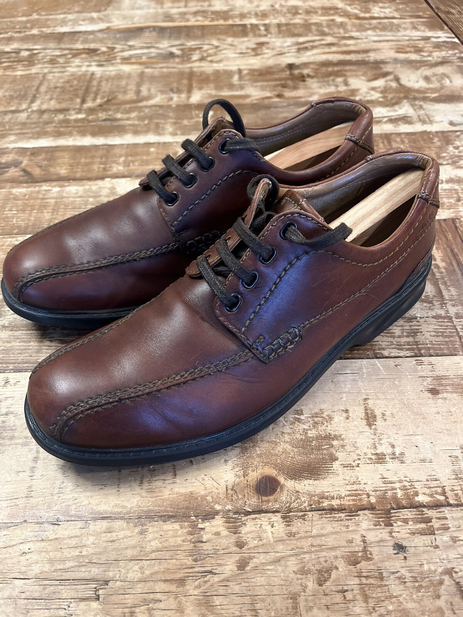 Clarks Brown Leather Casual Oxfords Lace Up Shoes Bicycle  display picture 3