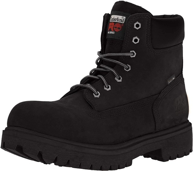 black construction boots timberland